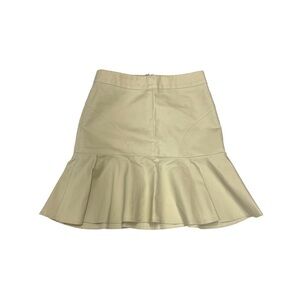 Femme de Carrière pleated mini skirt size 34 tan cream stretch